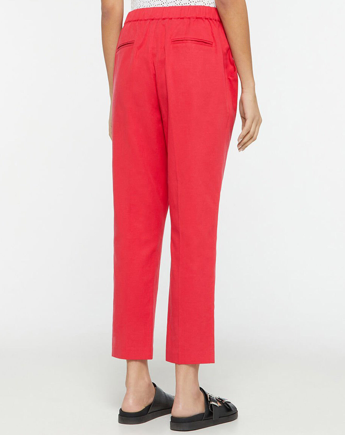 Galeries Lafayette Pantalon carotte Pink rose
