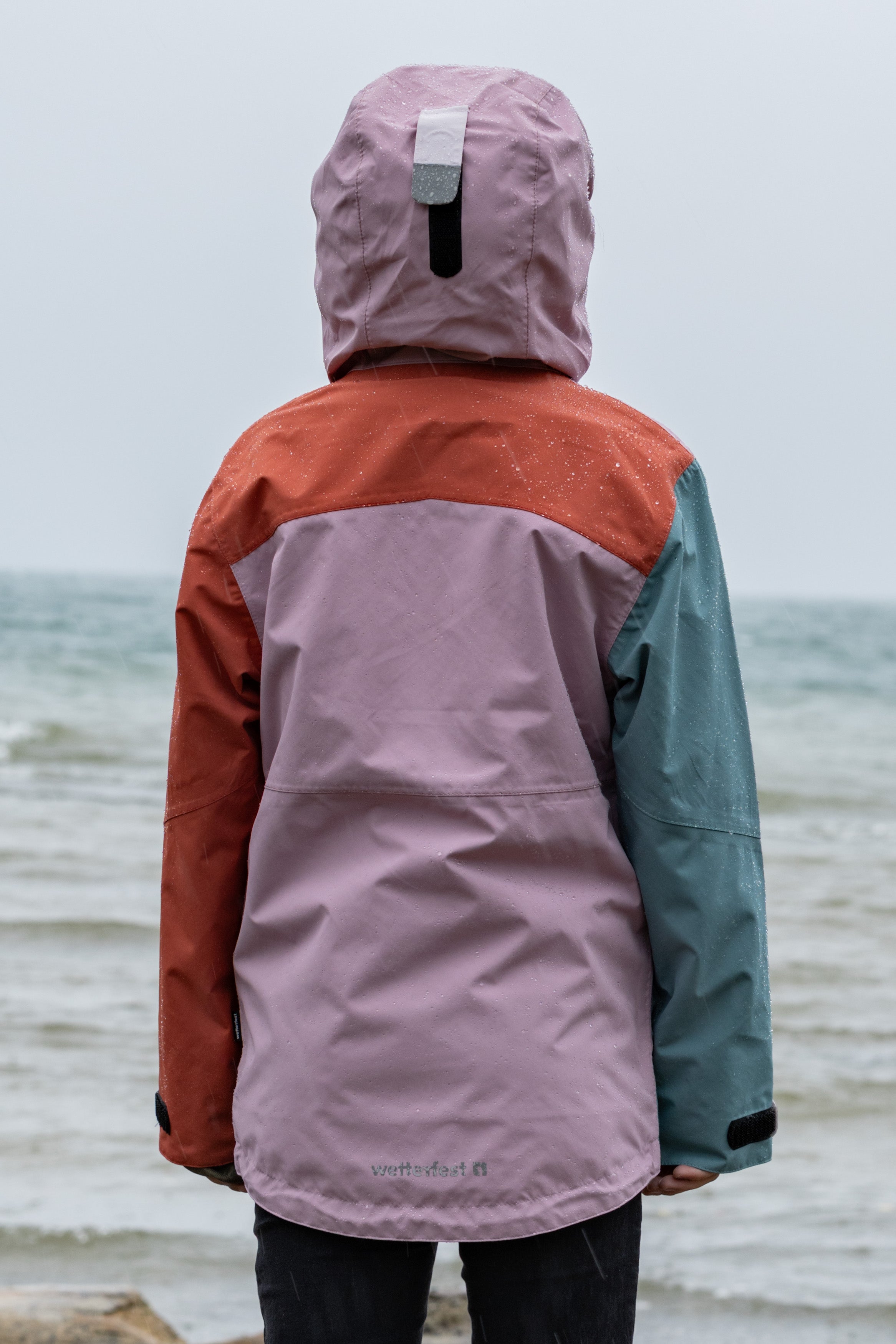 Kinder Regenjacke Wynn mauve shadows