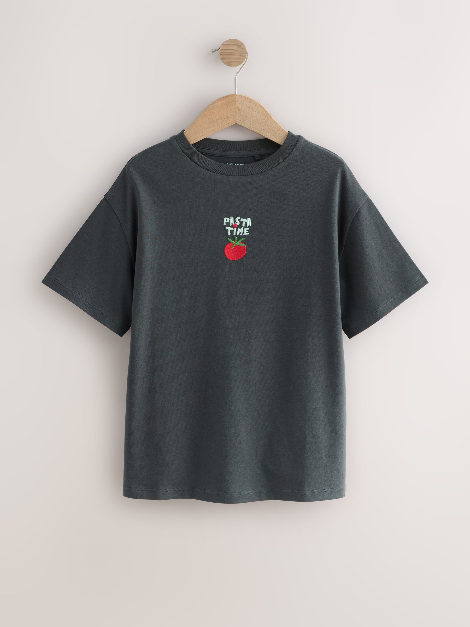 Charcoal Pasta - Oversized T-shirt met grafische print (3-16jr)