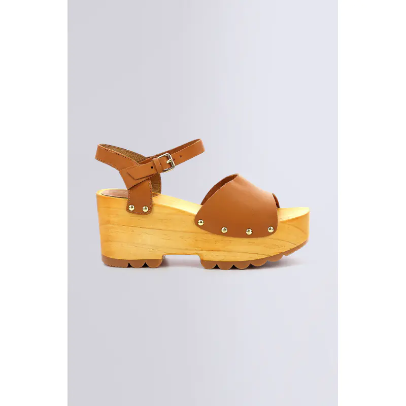 KICK WEDGE WISE CAMEL SANDALES Cuir Femme