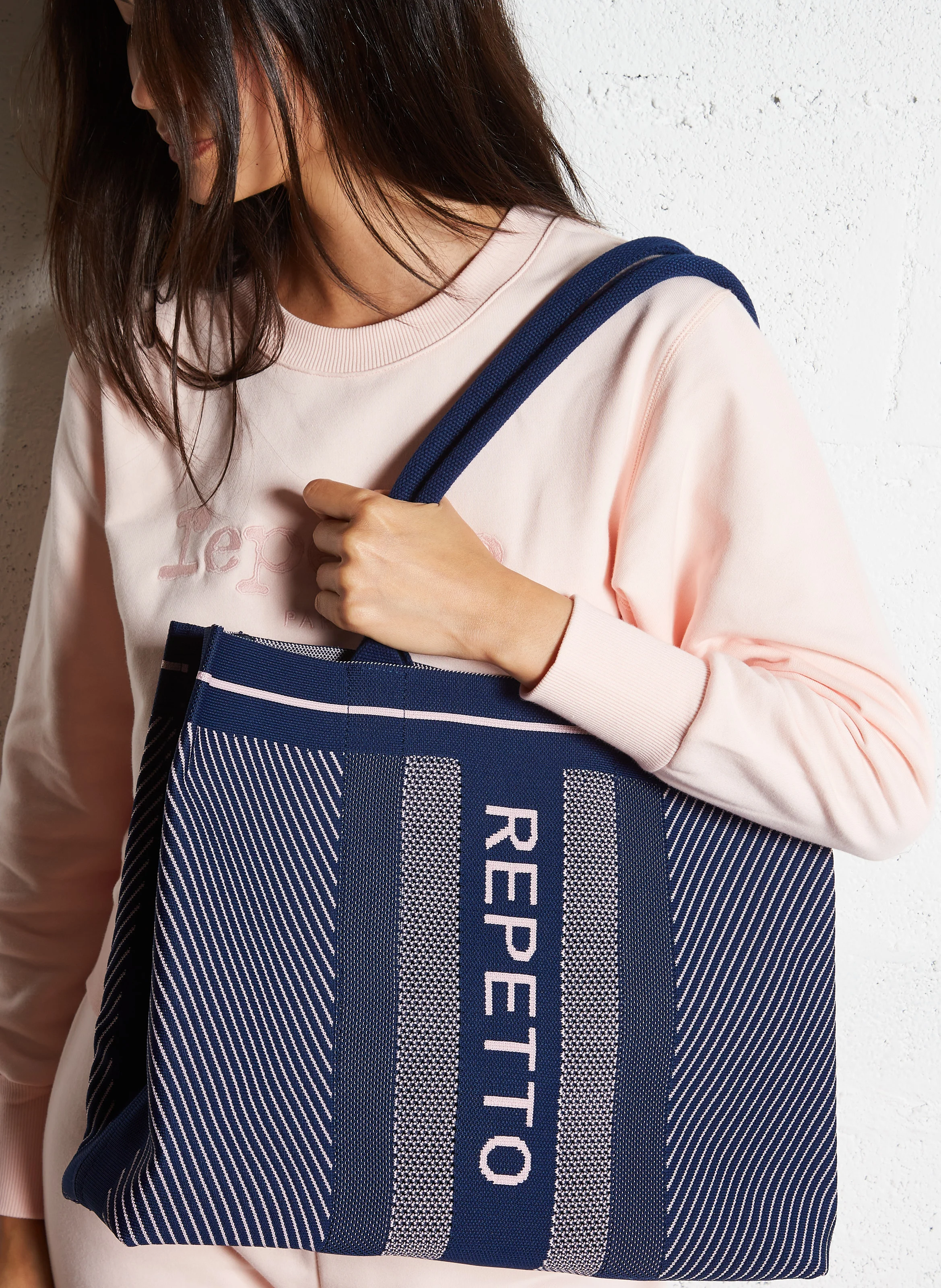 Sac cabas en maille | Bleu
