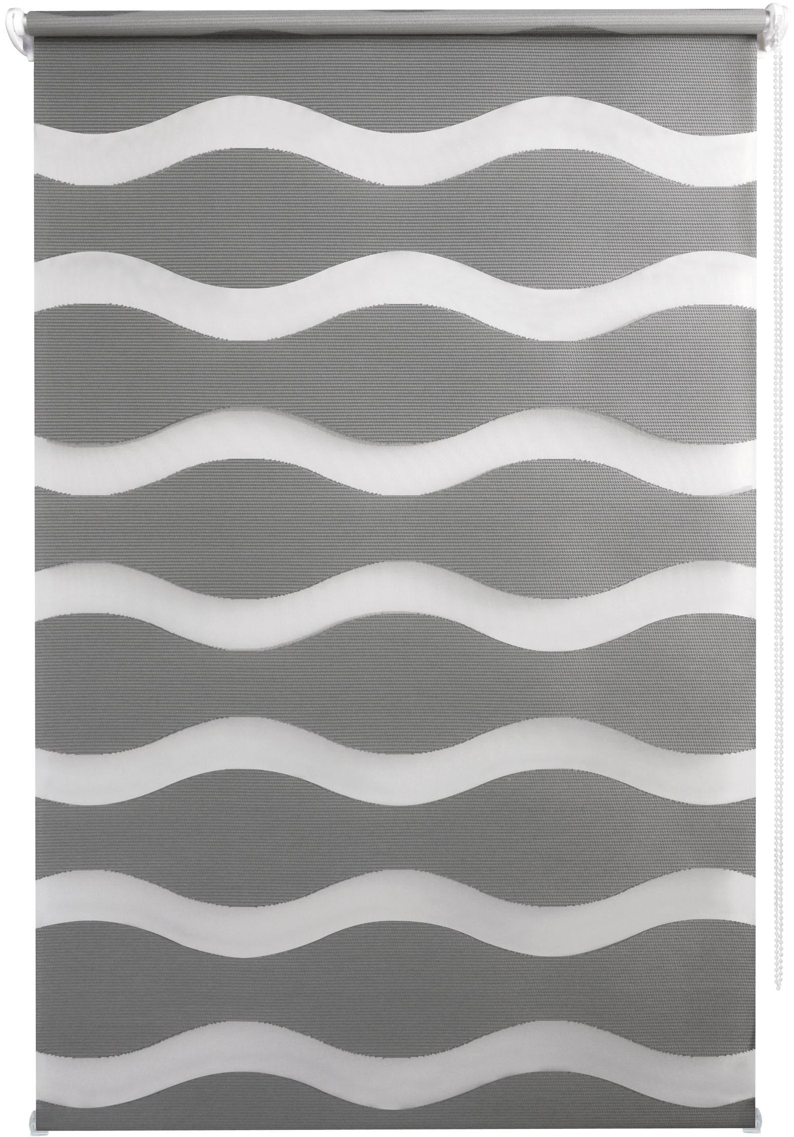 Good Life Doppelrollo »WAVE« Lichtschutz ohne Bohren