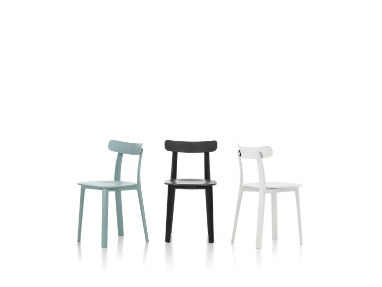 Vitra All Plastic stoel ice grey viltglijder