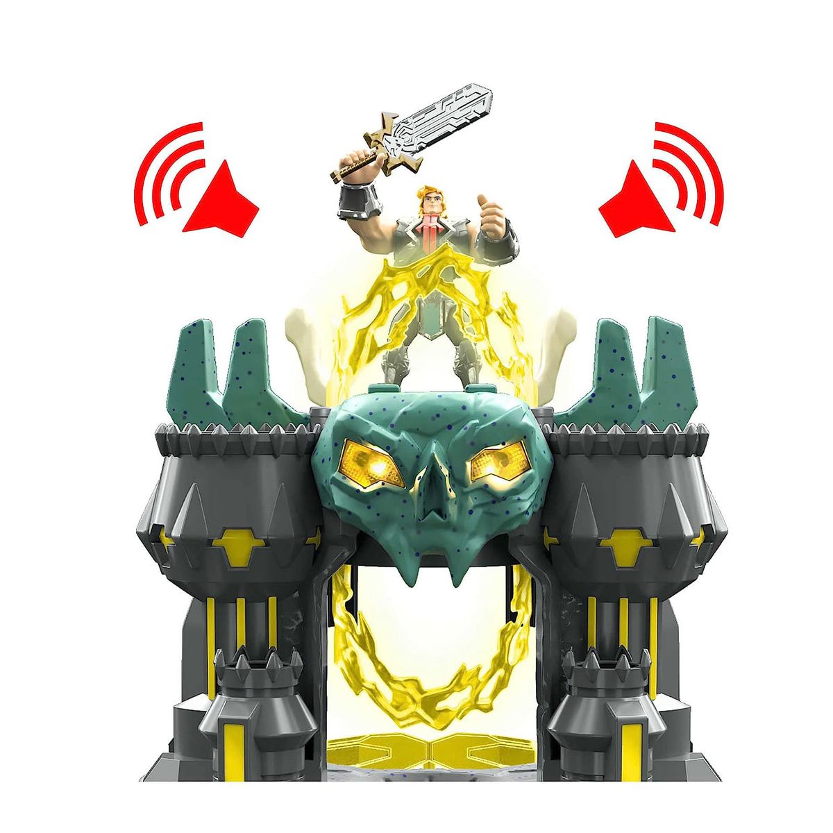 Mattel HGW39 - He-Man and The Masters of the Universe - Grayskull´s Castle, Spielset, Burg mit Zugbrücke, Licht- & Soundeffekte, (Animated Series)
