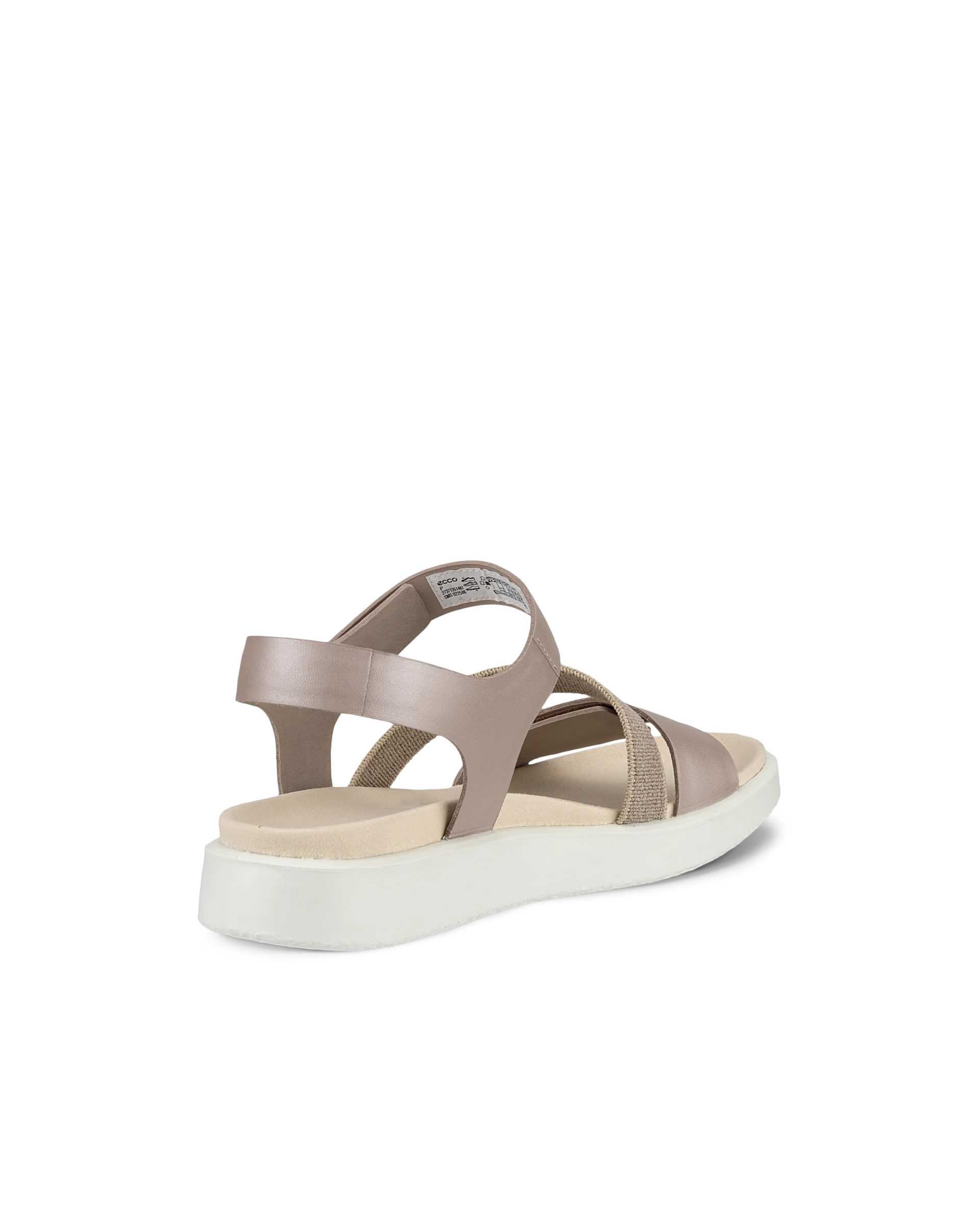 ECCO FLOWT W Damen Flache Ledersandale Grau
