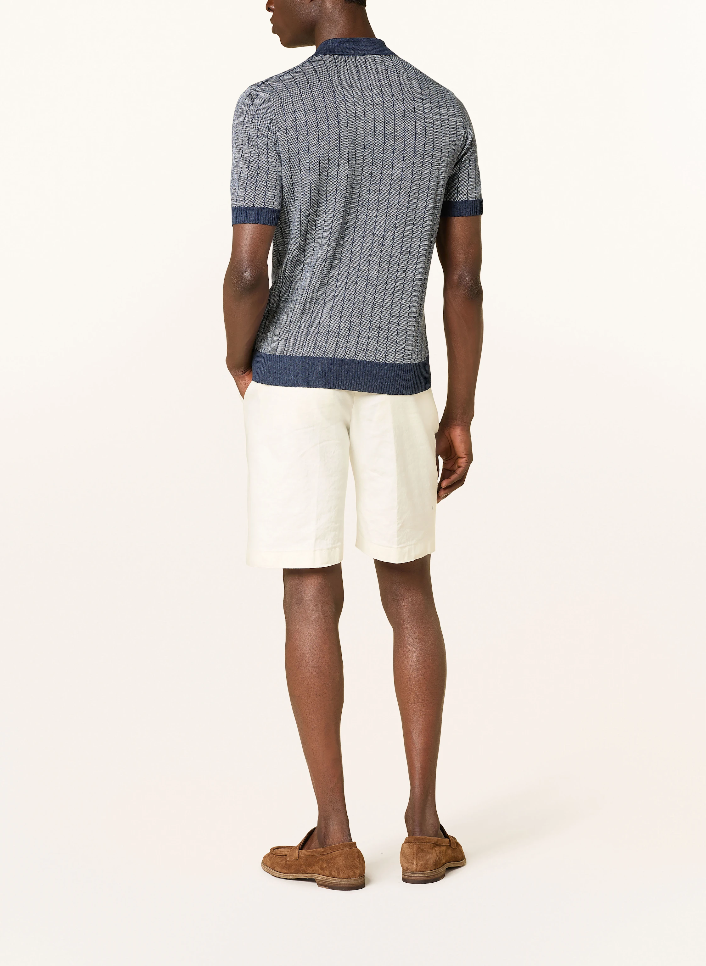 GRAN SASSO Piqué-Poloshirt mit Leinen