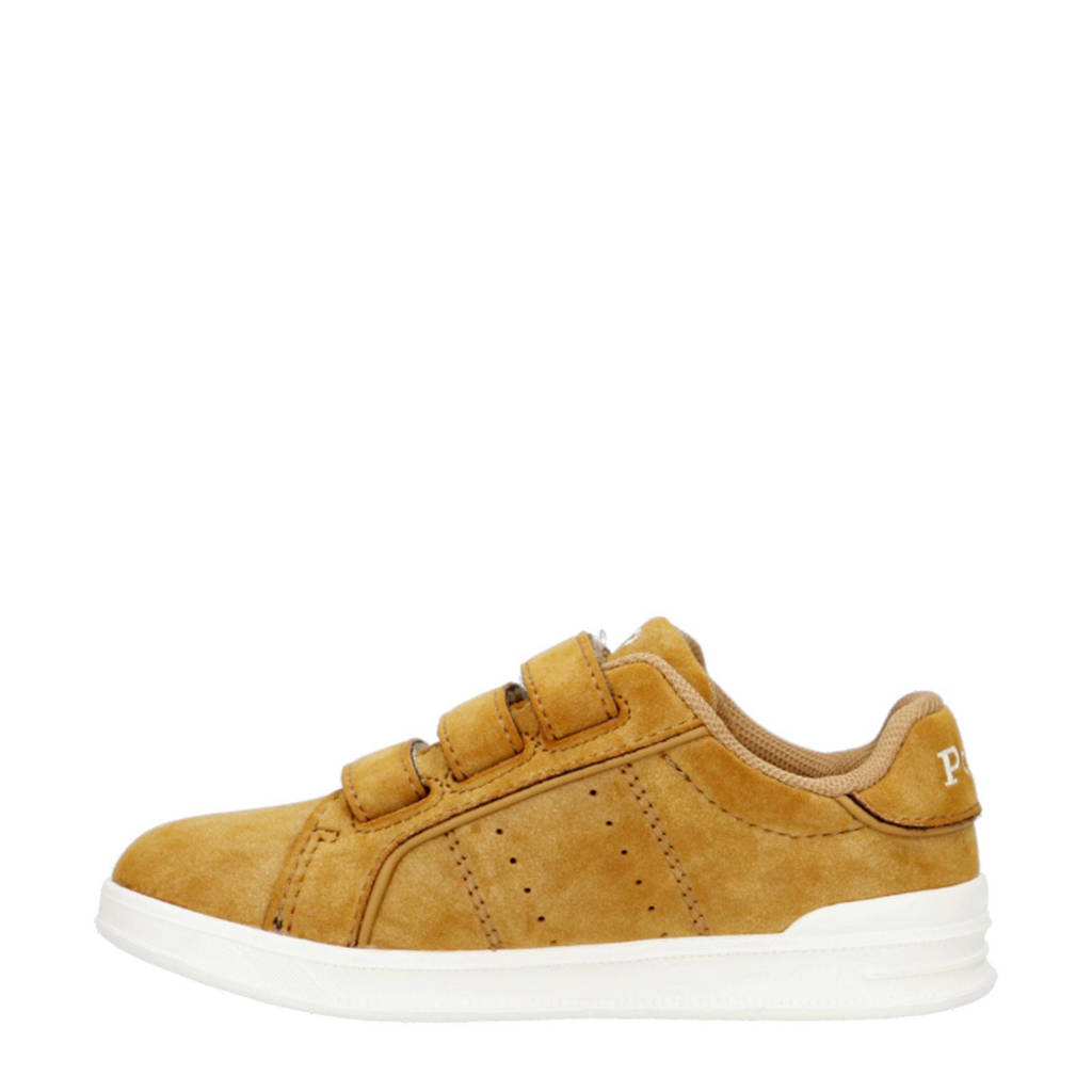 Ralph Lauren Heritage Court III Kleuter suède sneakers oker