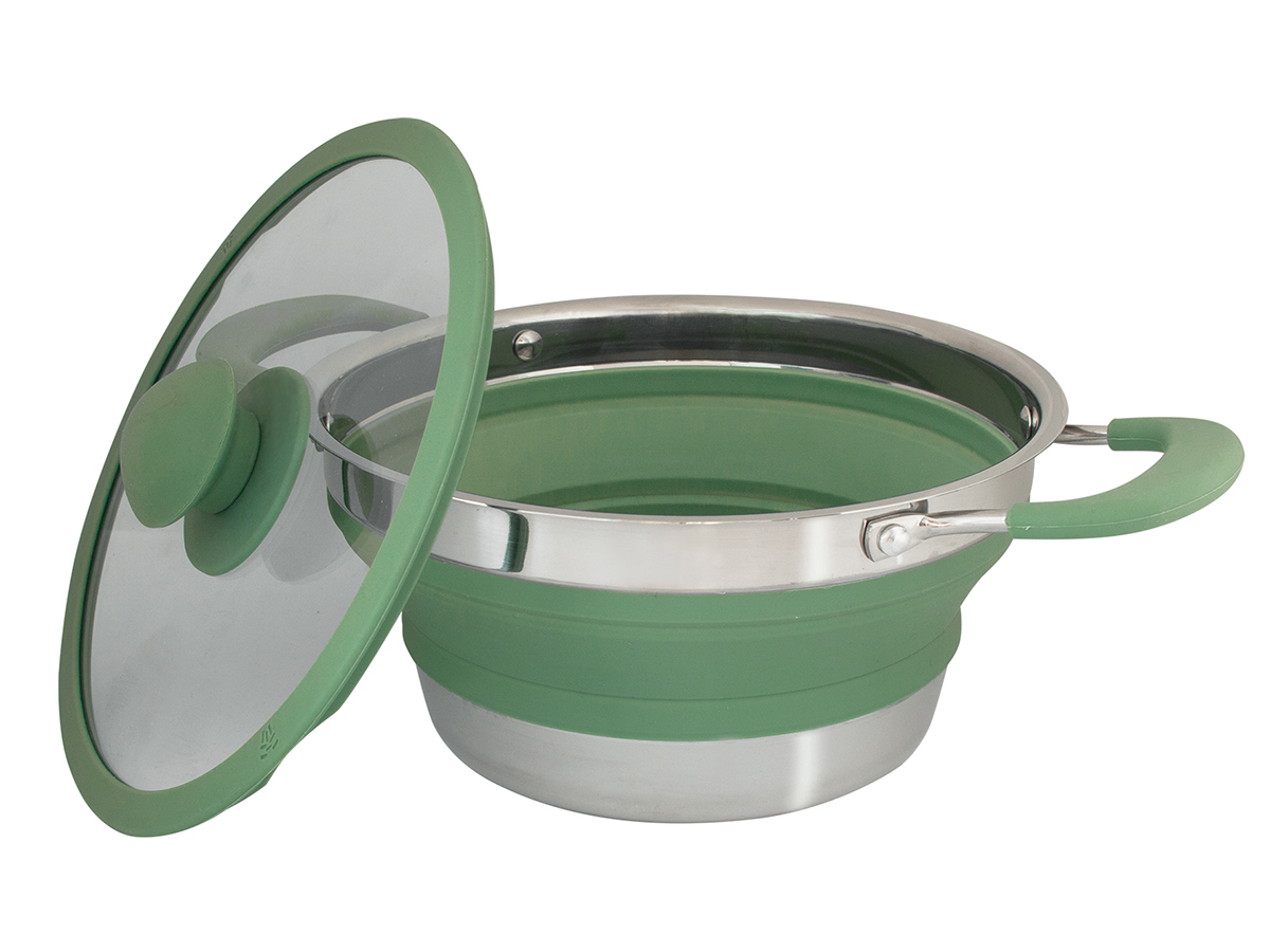 Eurotrail Maat L pan met deksel - Dark Sea Green