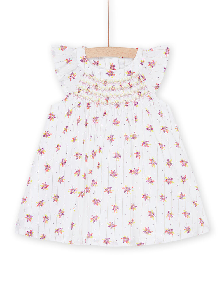 Robe blanche sans manches à imprimé fantaisie