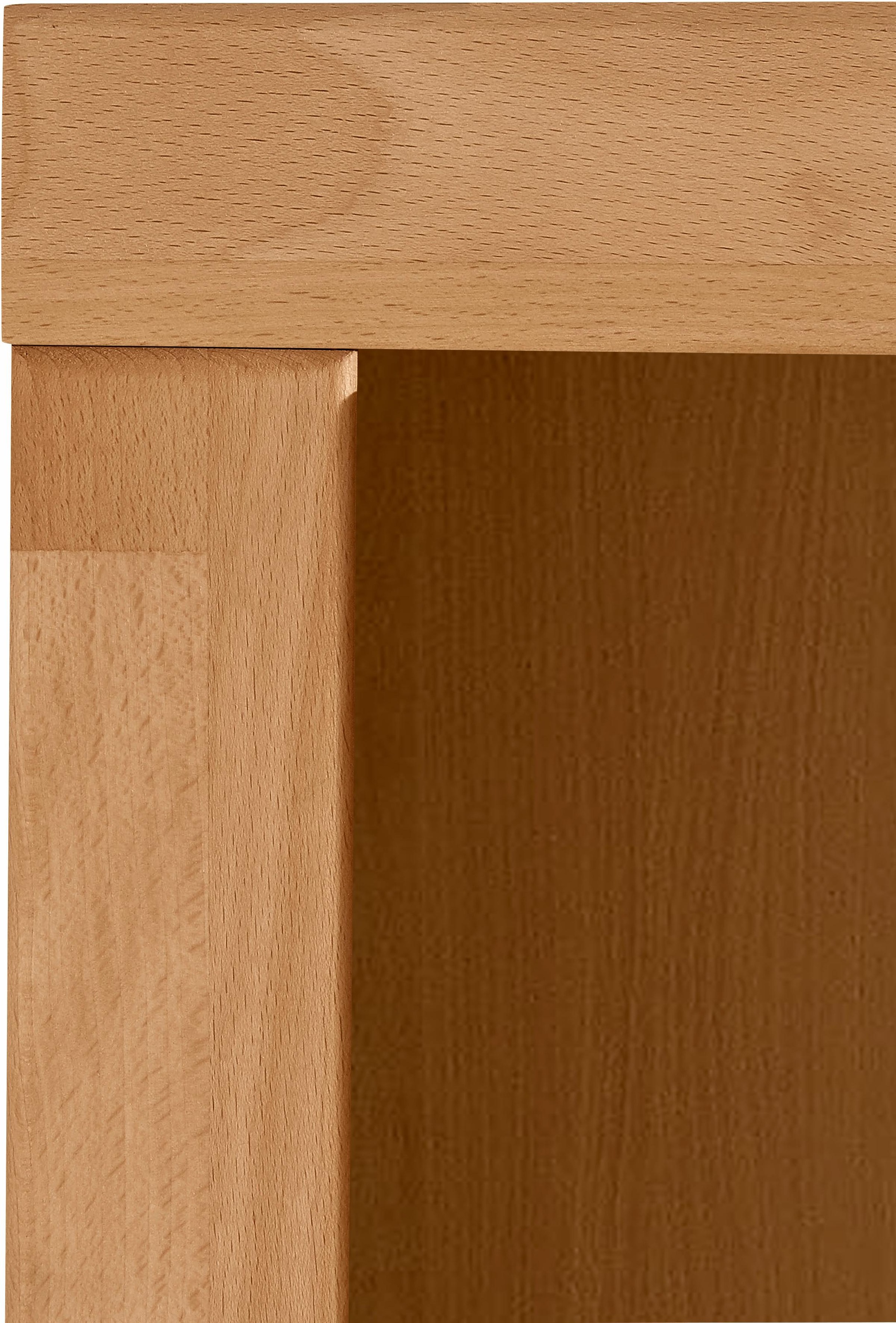 Home affaire Highboard »Ribe,130cm breit145cm hoch,Fronten Massivholz,12 Fächer« Korpus  aus Holzwerkstoff, Metall Griffe,Böden versetzbar