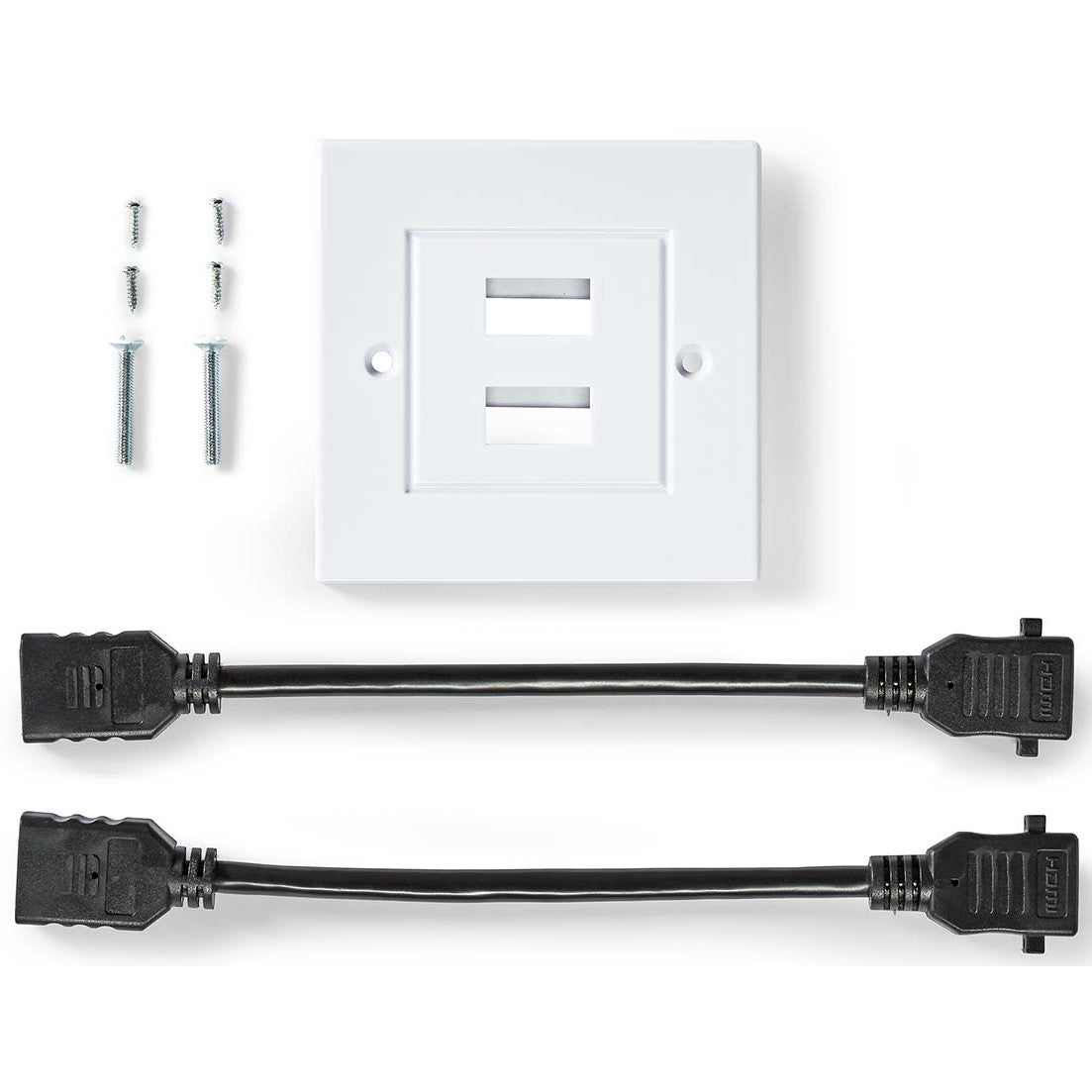 Nedis CVGP34955WT wandcontactdoos voor 2x HDMI female