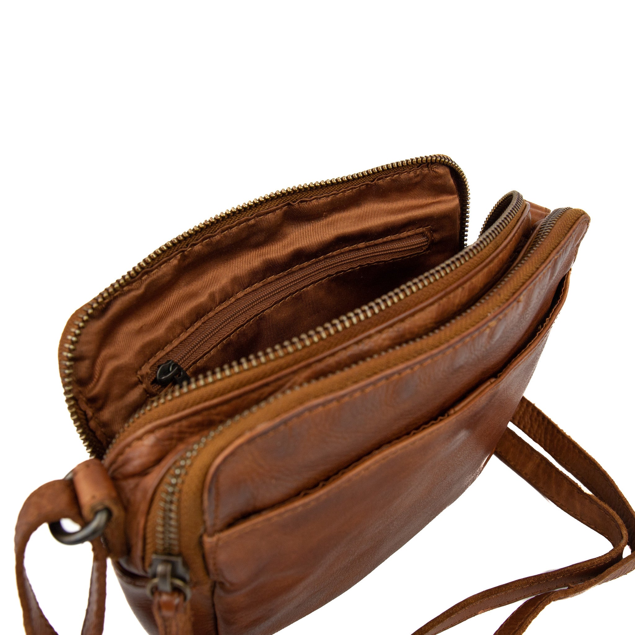 Schoudertasje 'Irem' cognac - CL 42298 Cognac