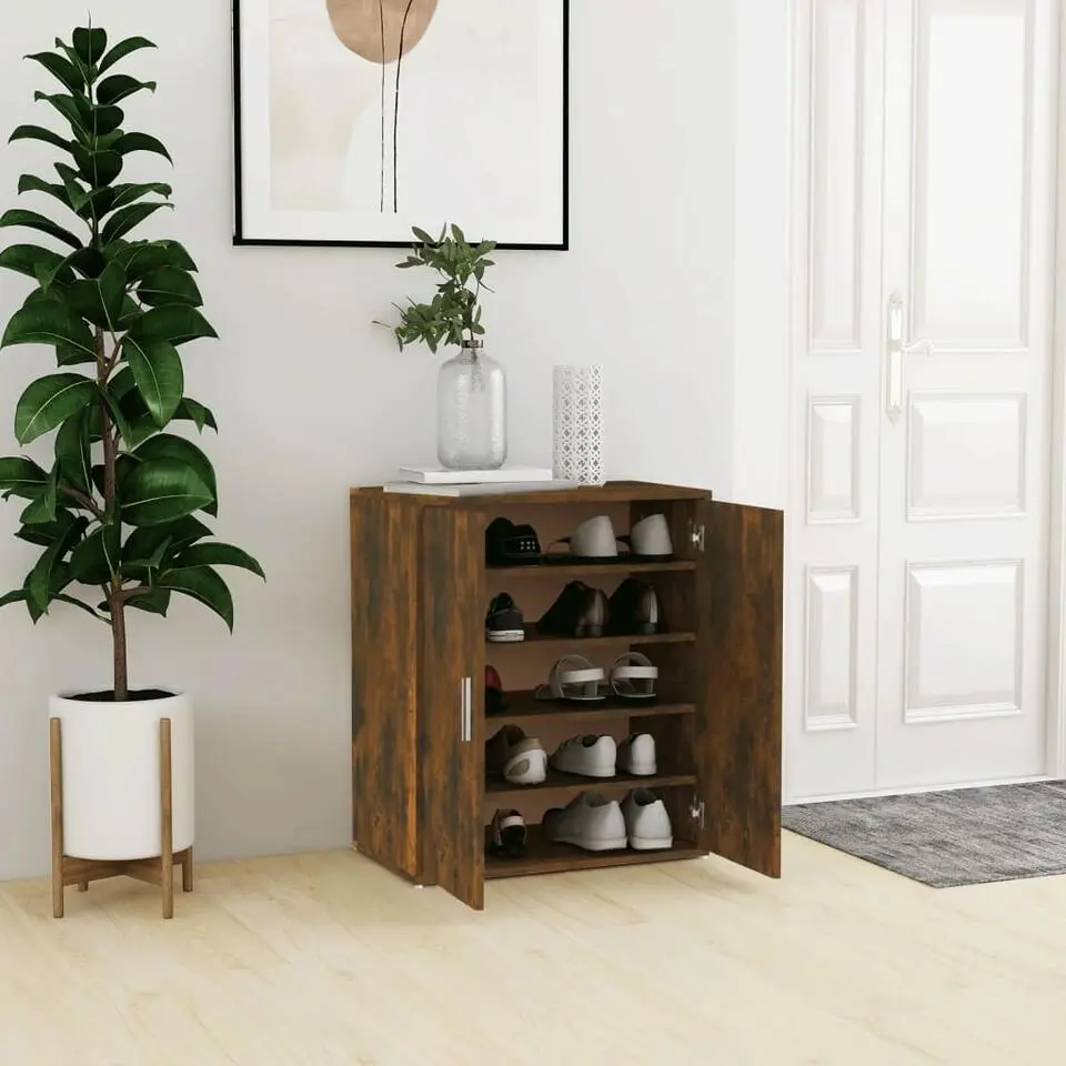 vidaXL - Schoenenrek - Bruin - Bewerkt hout - 60 x 35 x 70 cm