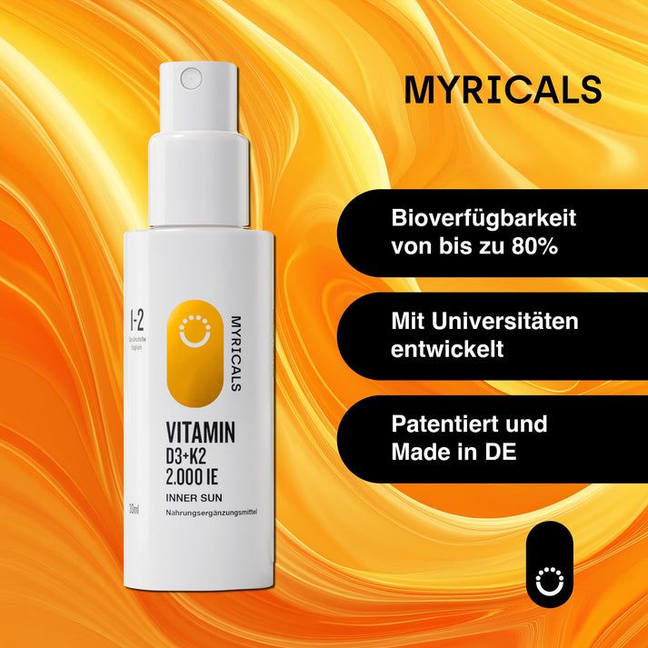 MYRICALS PREMIUM VITAMIN D3 + K2 - INNER SUN 2000 IE SPRAY