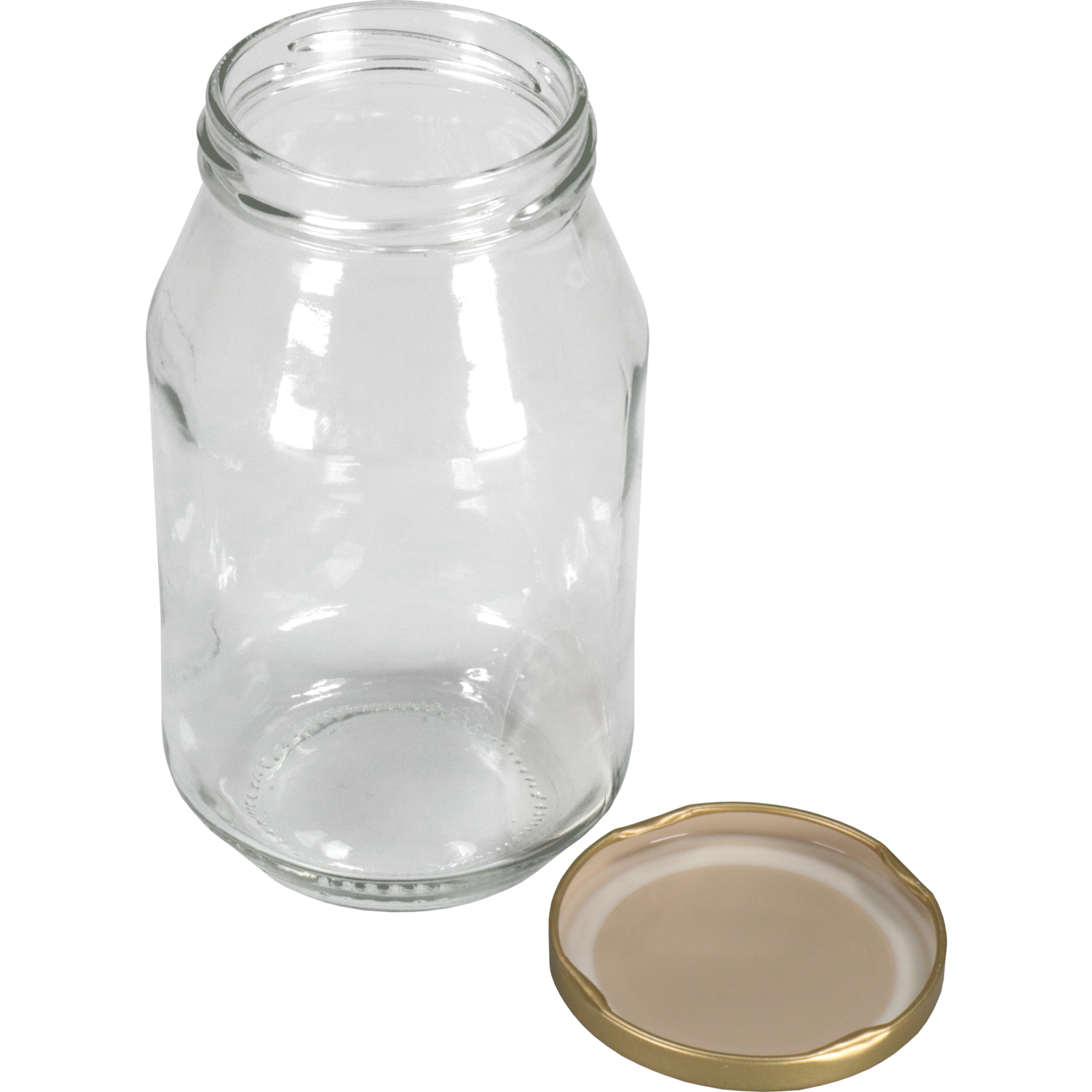 Pot, glas, 500ml, met deksel, transparant