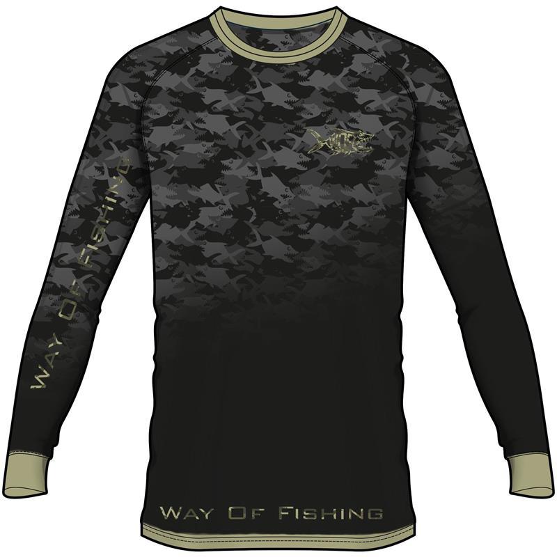 Tee Shirt Manches Longues Homme W.O.F. Croix - Noir