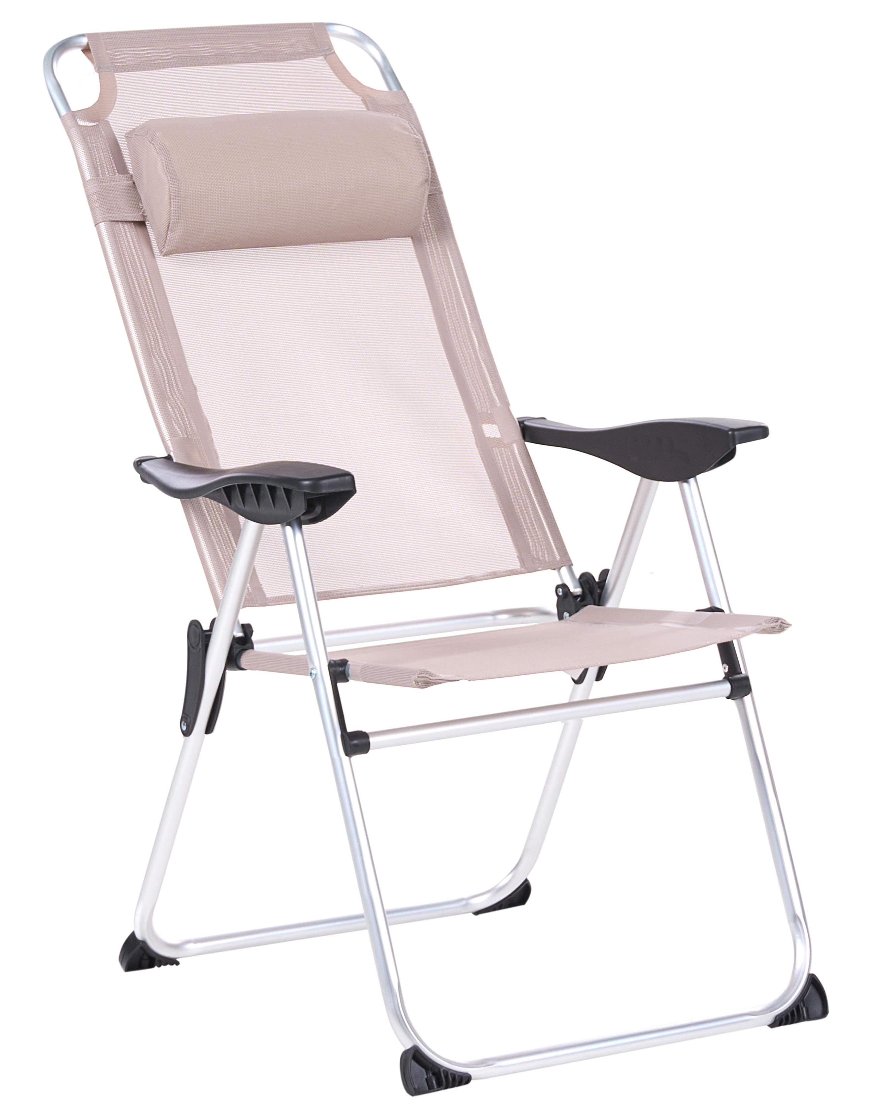 Set van 2 tuinstoelen ASINE inklapbaar Metaal Beige