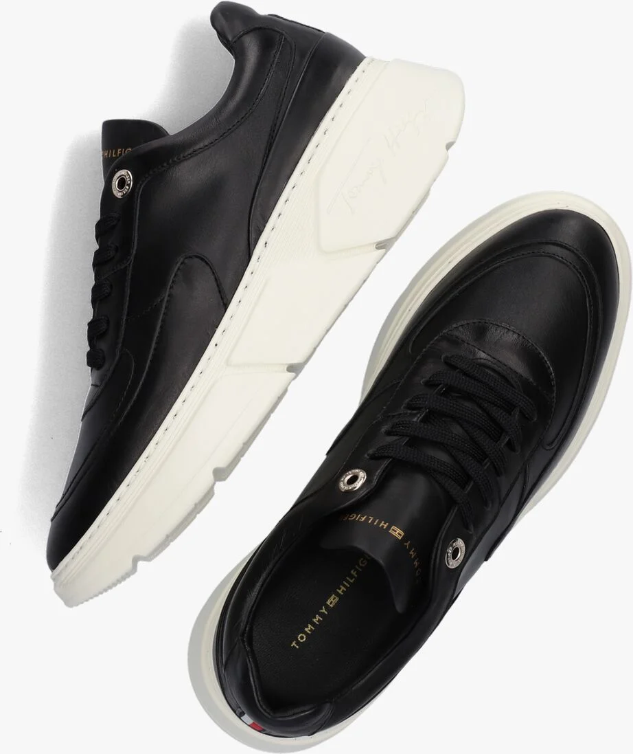 TOMMY HILFIGER zwarte tommy hilfiger lage sneakers chunky sole sneaker