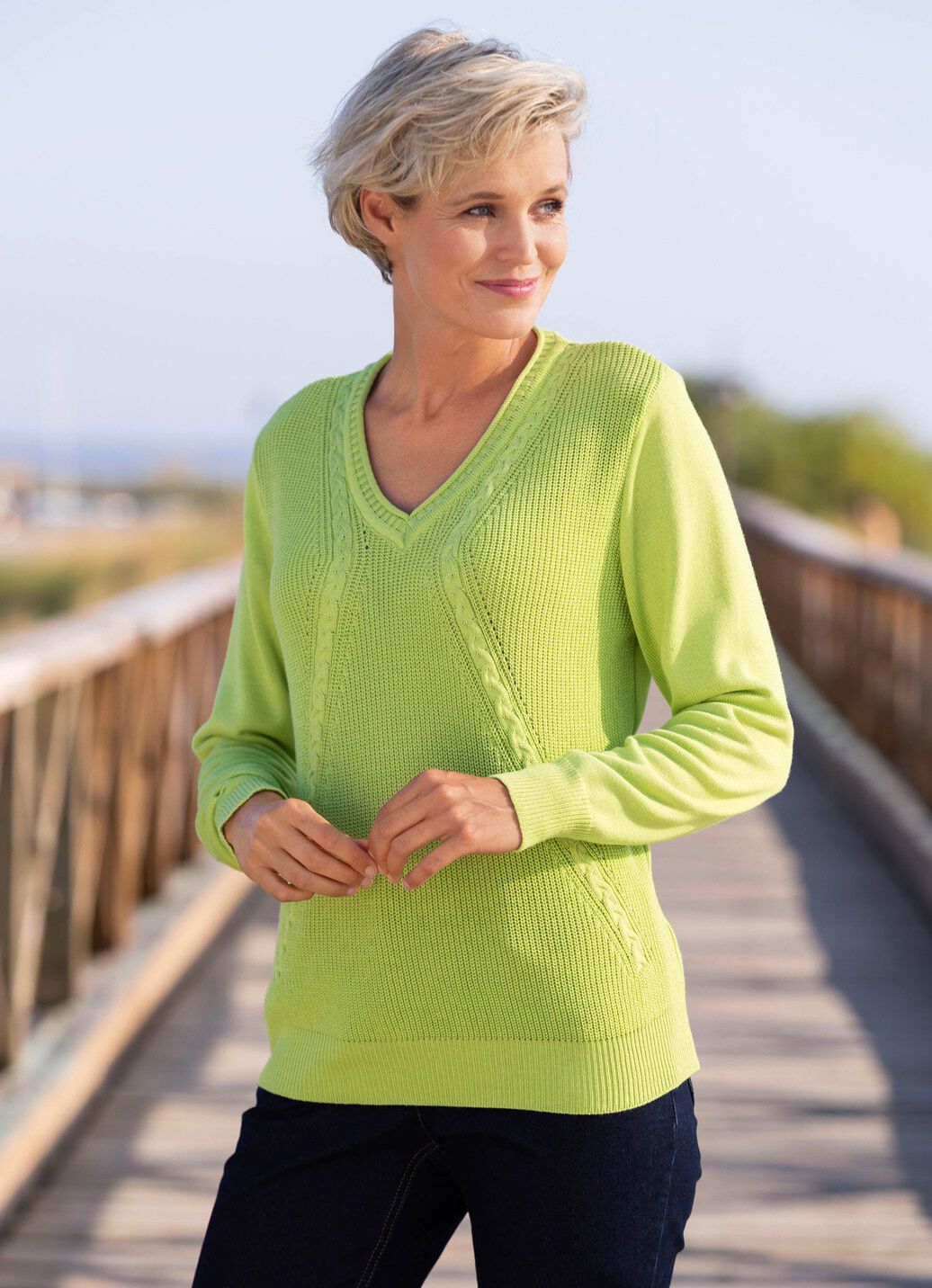 Pullover mit Strukturmix