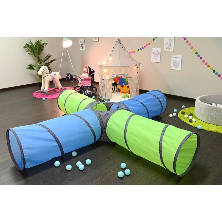 knorr toys® Spieltunnel Circle - Green-blue grün