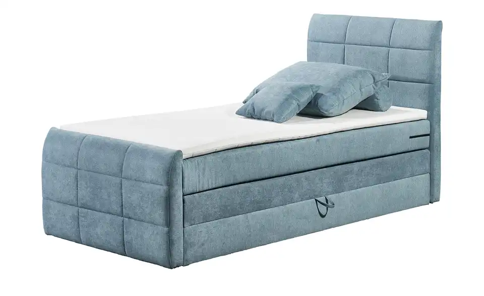 Boxspringbett Kuba 3 Denimblau 120 cm