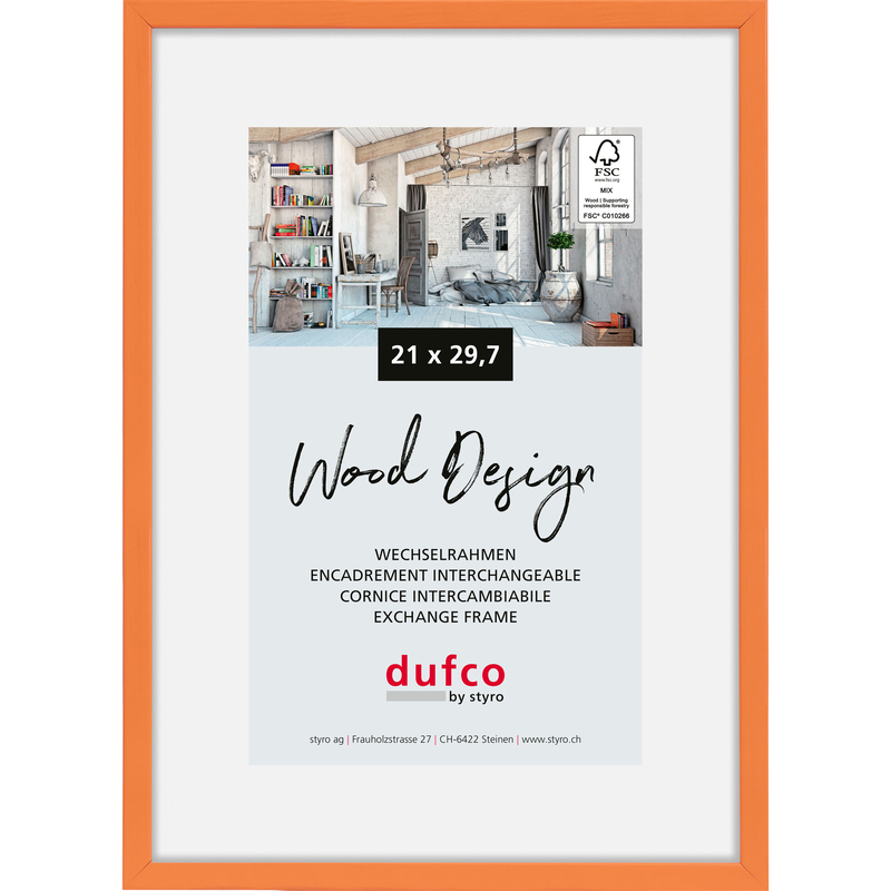 Dufco Bilderrahmen Hay, 21 x 29,7 cm, orange