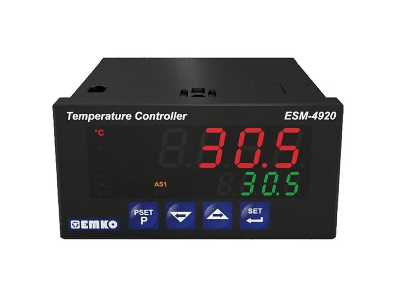 Emko ESM-4920 2-punkt, P, PI, PD, PID Universalregulator Pt100 -200 til  1700 °C Relæ 5 A (L x B x H) 84 x 48 x 96 mm