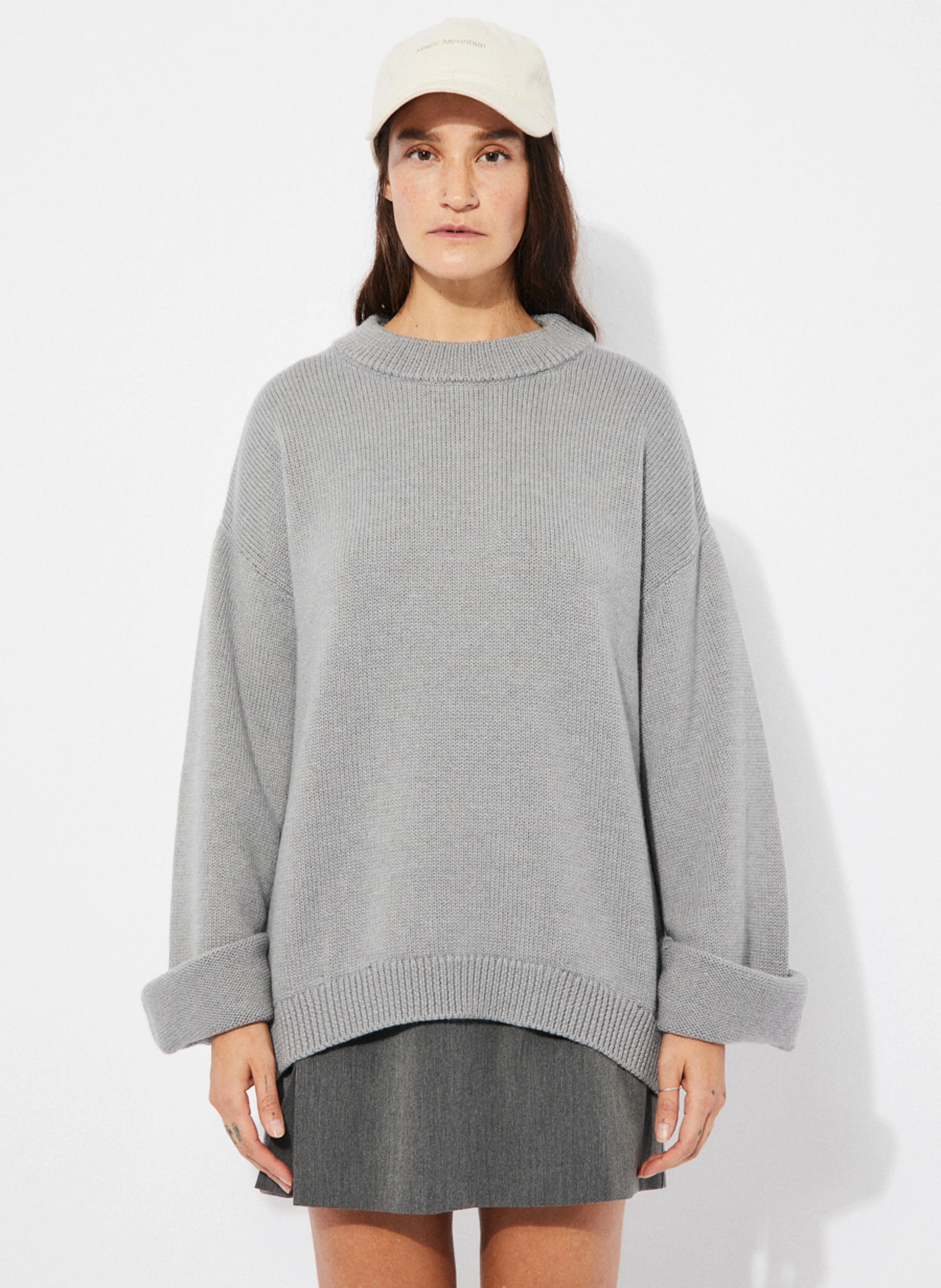 EINA - Pull oversize en laine | Gris