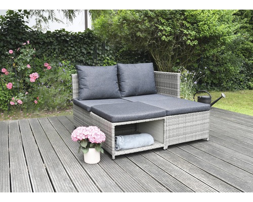Bellavista Lounge Amalfi balkonset bestaande uit: bank, kruk, tafel, grijs
