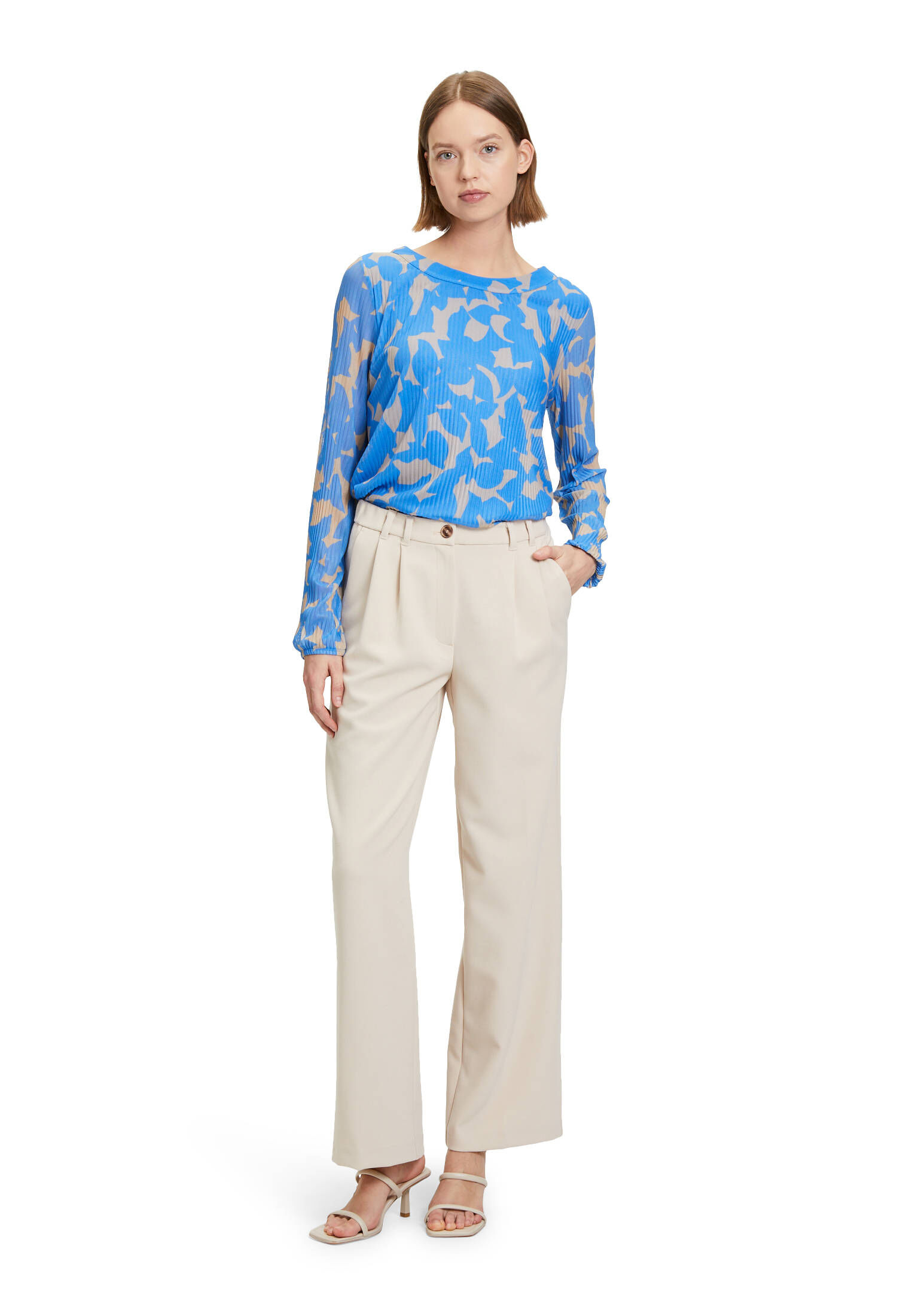 Betty & Co| Damen Leicht transparentes Shirt mit Plissee