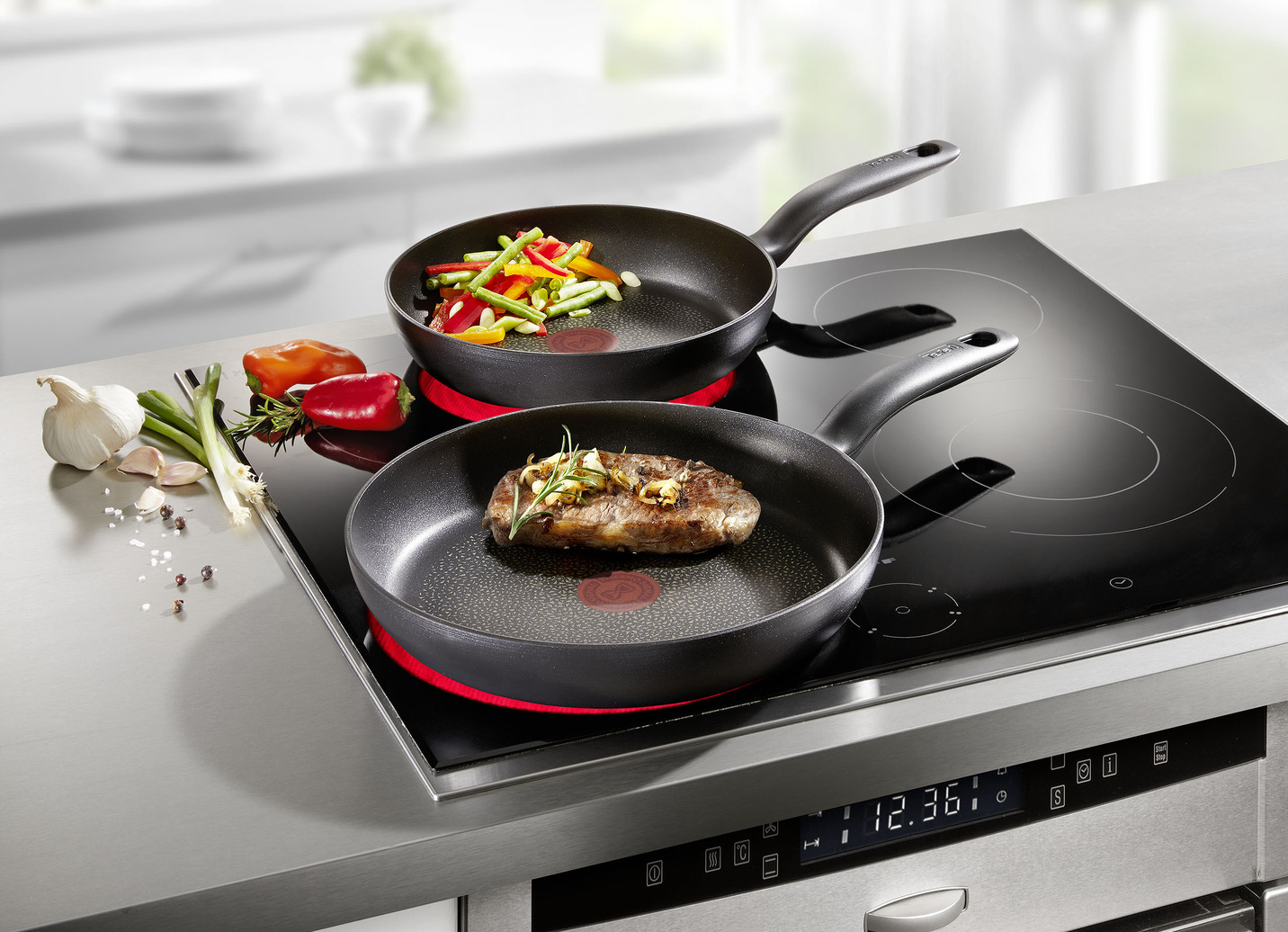 Tefal Edelstahl-Pfannen, 2-teilig