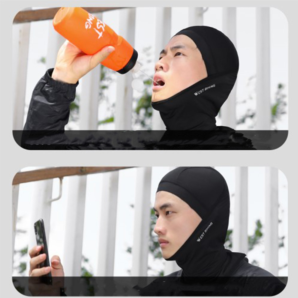 Atmungsaktive Ski Sturmhaube Motorrad Halstuch Kälte   UV Gesichts Schutzmaske - Schwarz