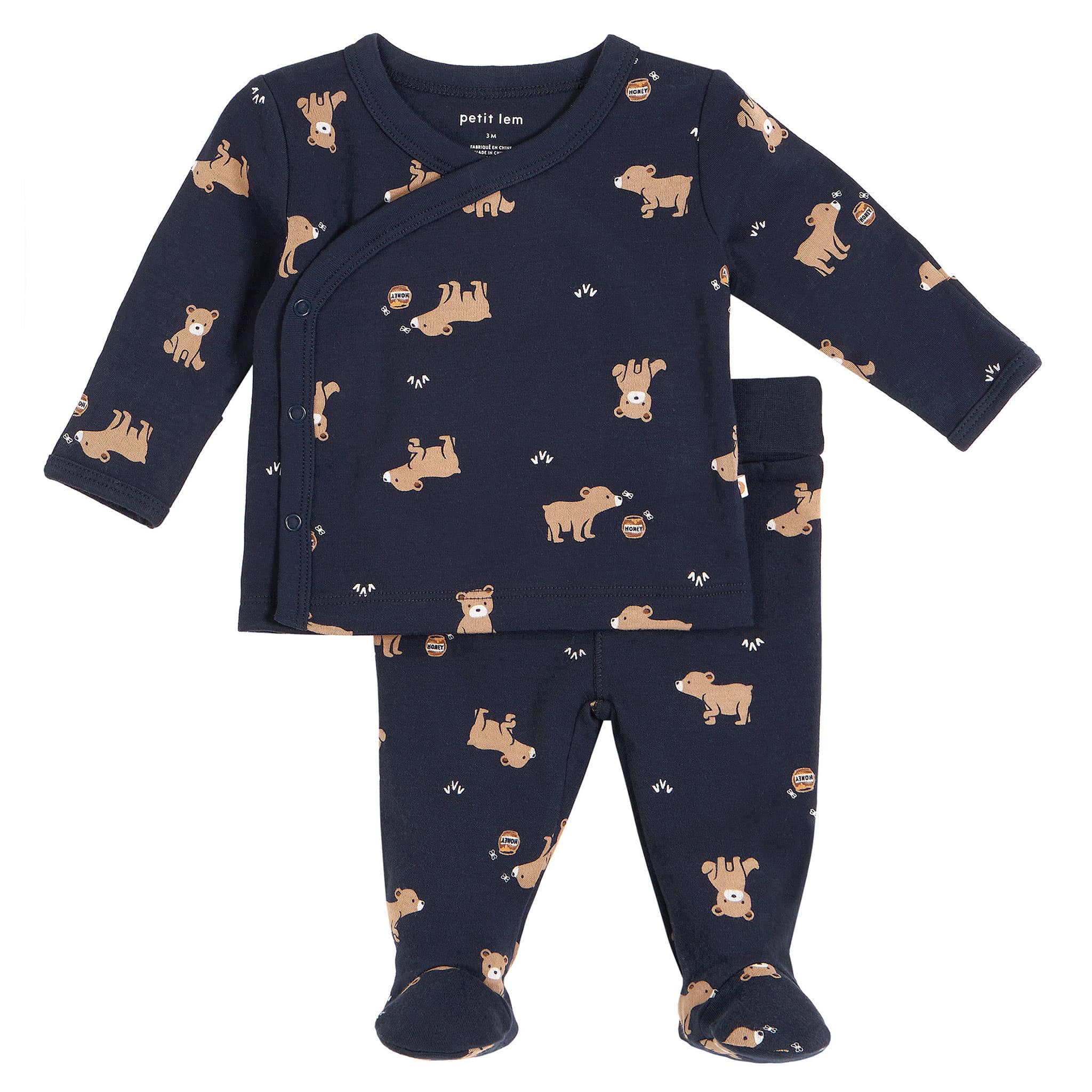 Petit Lem Ensemble Pantalon Ours 0-9mois