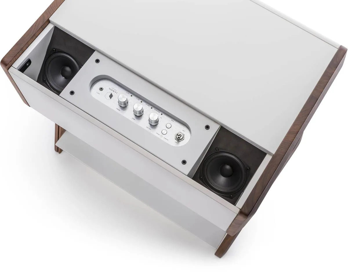 La Boîte Concept Cube Corian Séries Blanc et bois foncé Enceintes connectées