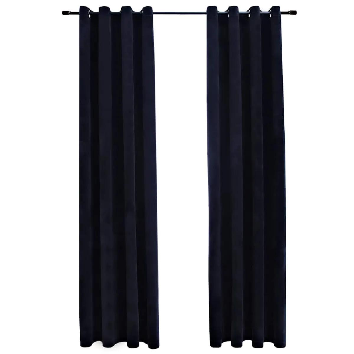 vidaXL Rideaux Velours Noir