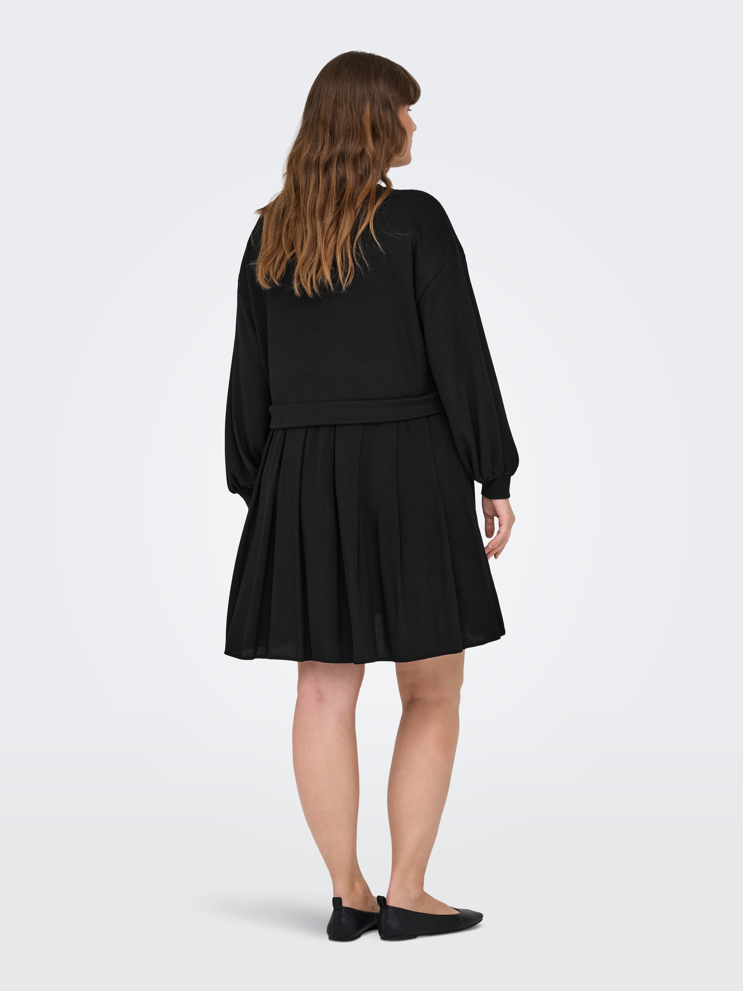 ONLY CARMAKOMA Jerseykleid »CARUMA ALBA L/S MIX KNEE DRESS JRS« Sommerkleid