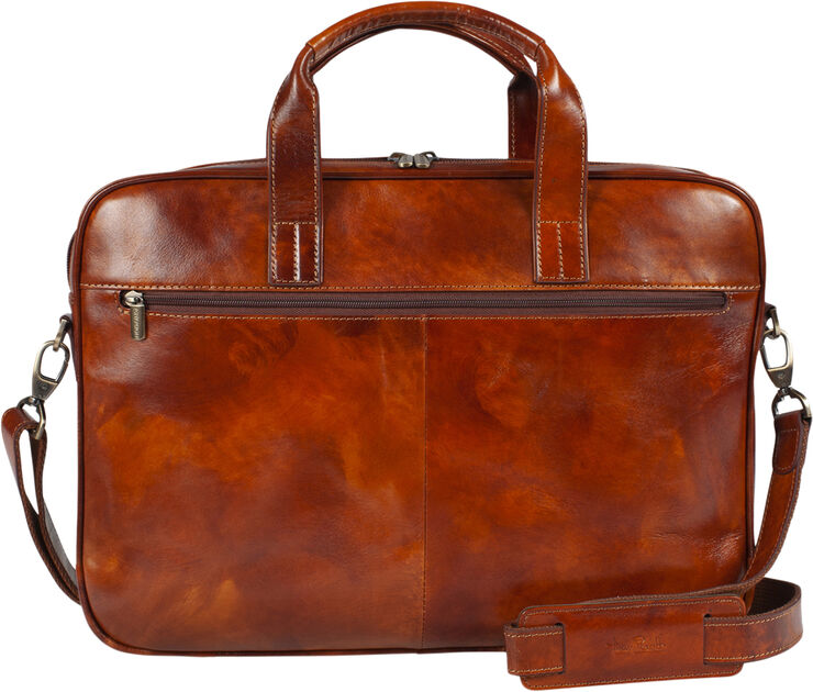 Tony Perotti 1 compartment Laptop bag van Gogh Cognac