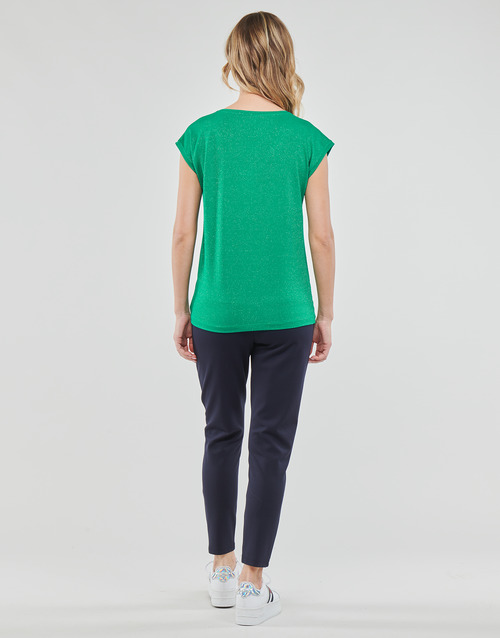 Pieces - PCBILLO TEE LUREX STRIPES - Vert
