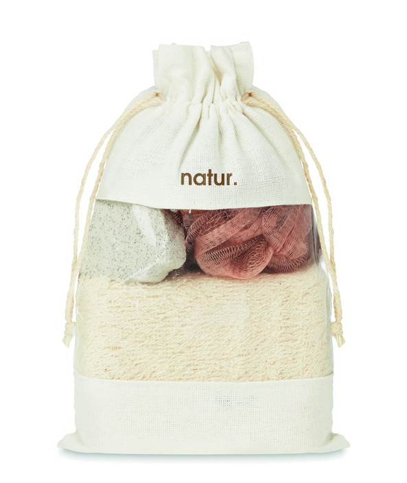 GiftRetail MO9872 - CUIDA SET Set de bain pochette coton