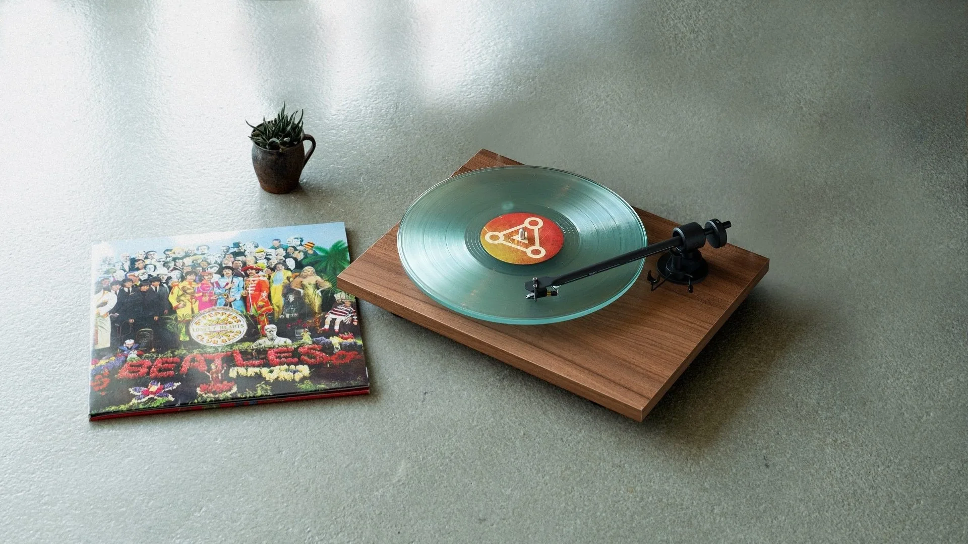 Pro-Ject T1 EVO Noyer   cellule Ortofon OM 10 Platines vinyle hi-fi