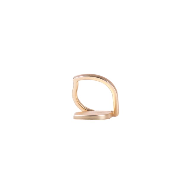 GEAR Finger Ring Blad Roterende med Standerfunktion Mat Guld