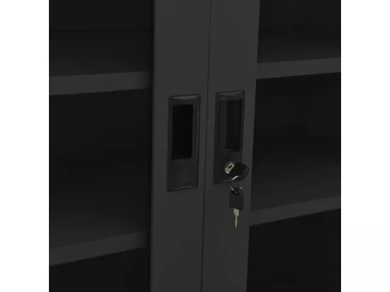 Armoire de bureau Anthracite 90x40x90 cm Acier
