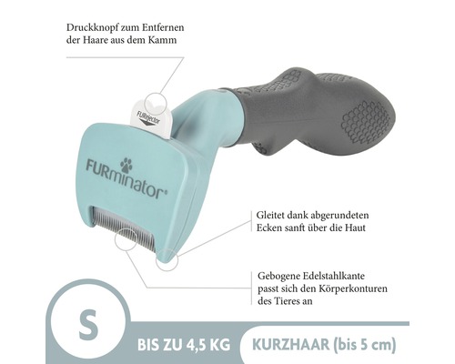 FURminator Cat DeShedding Kam S Kort Haar