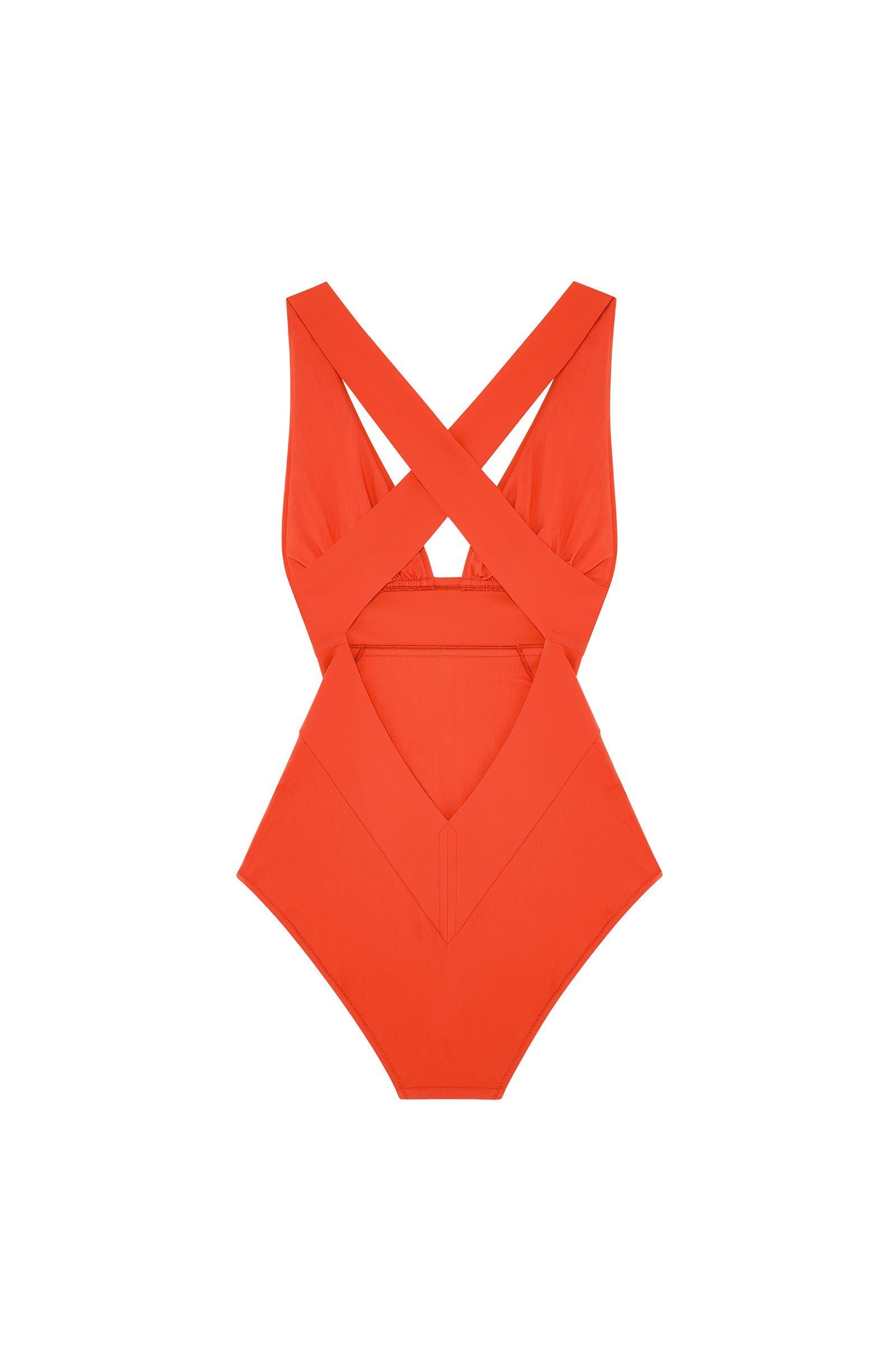 capri Maillot de bain une pièce croisé dos orange Orange