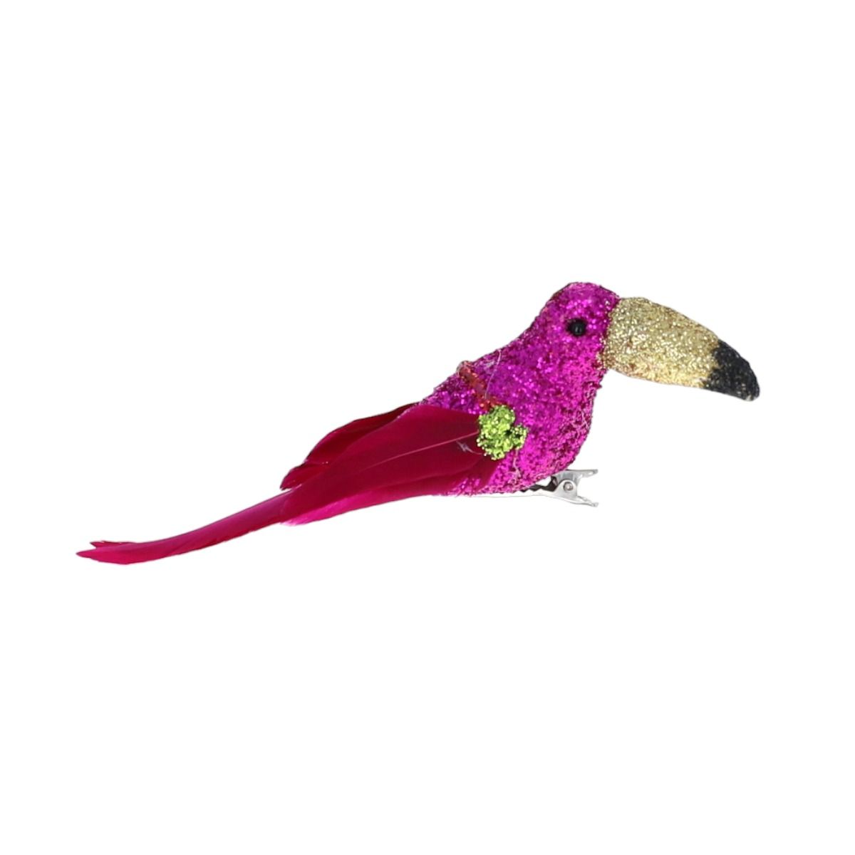 Oiseau à clipser - toucan rose Atelier jasmin