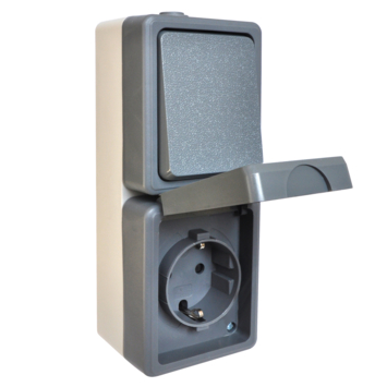 Handson Opbouw Stopcontact/ Wisselschakelaar Spatwaterdicht