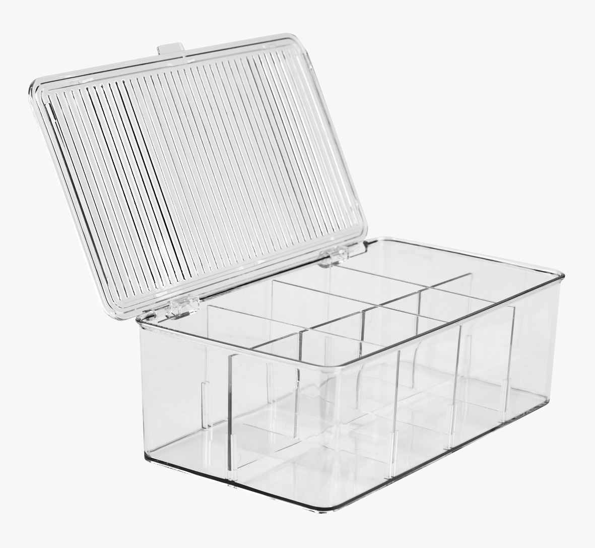 Oppbevaringsboks transparent - 17,3x27,5x9,5 cm