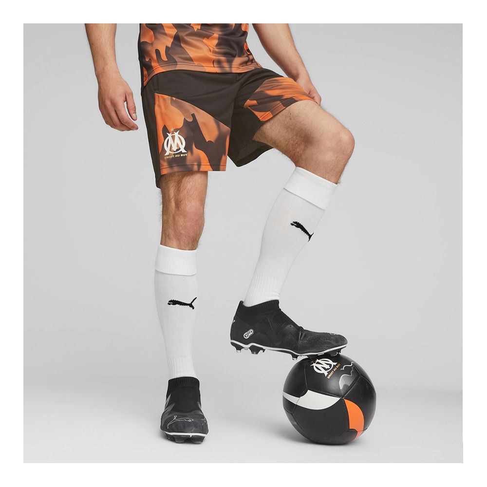 Puma OM TRG - Short Homme black/rickie orange