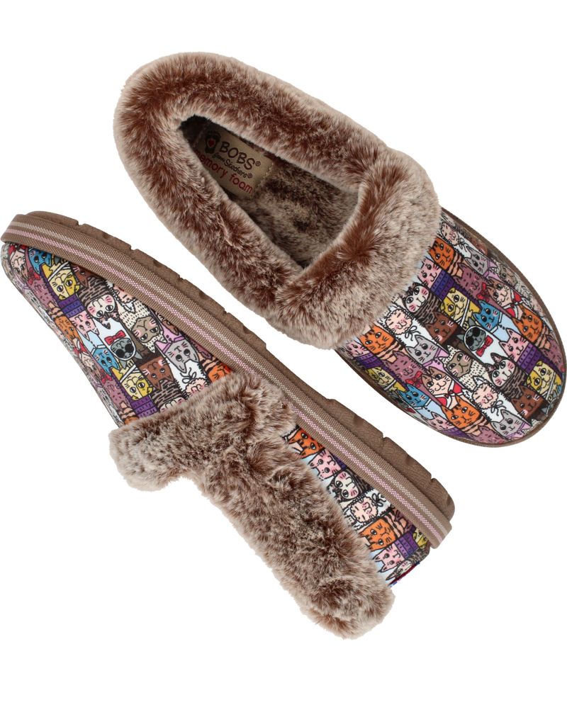 Skechers Bobs Too Cozy Chic Cat Pantoffels Multi Dames