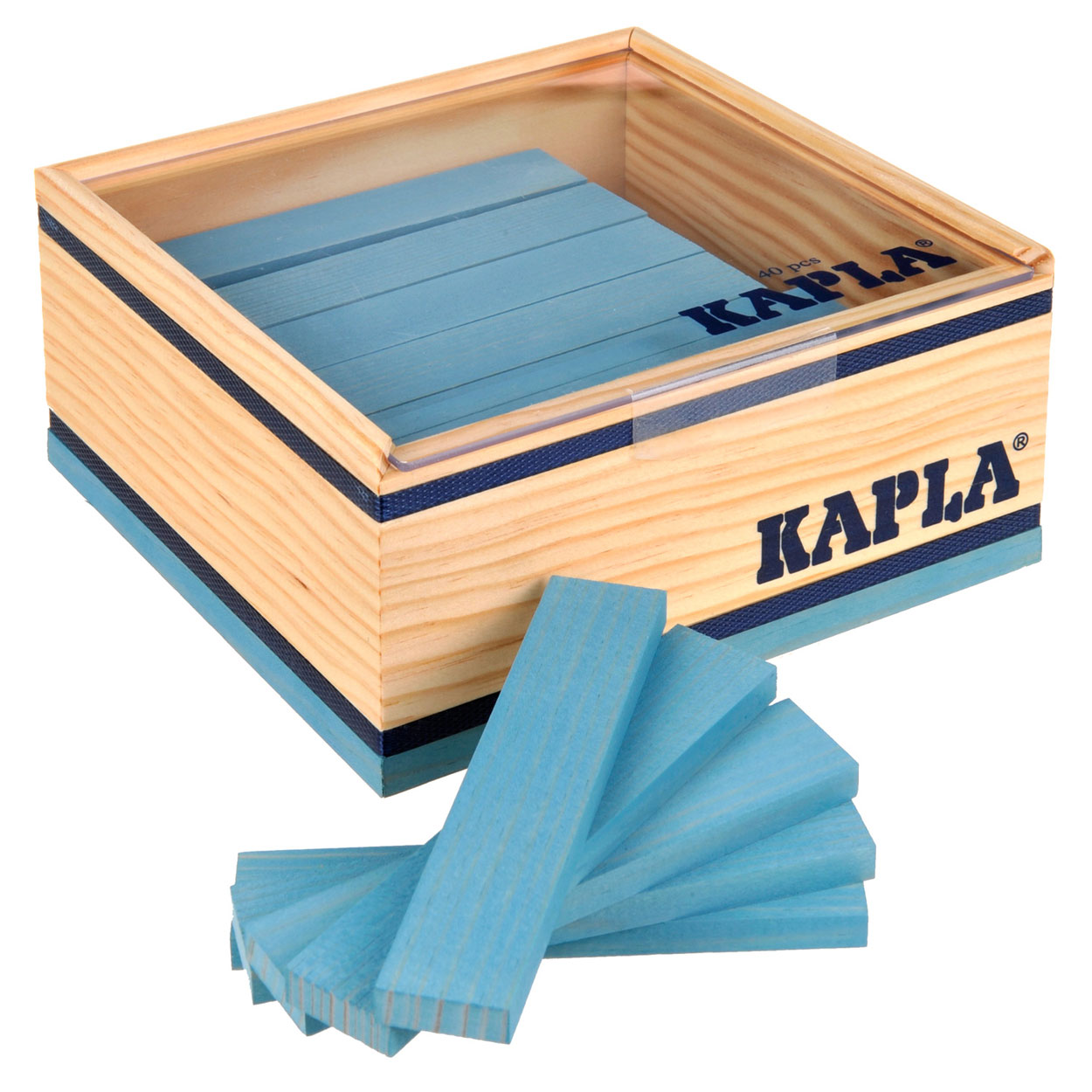 KAPLA, 40 Plankjes Lichtblauw
